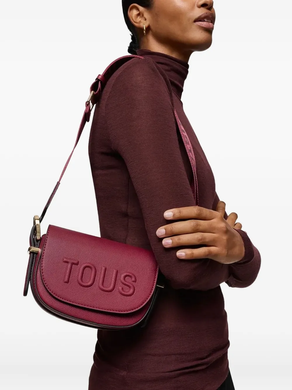 Tous Leather Satchel Bag In Red