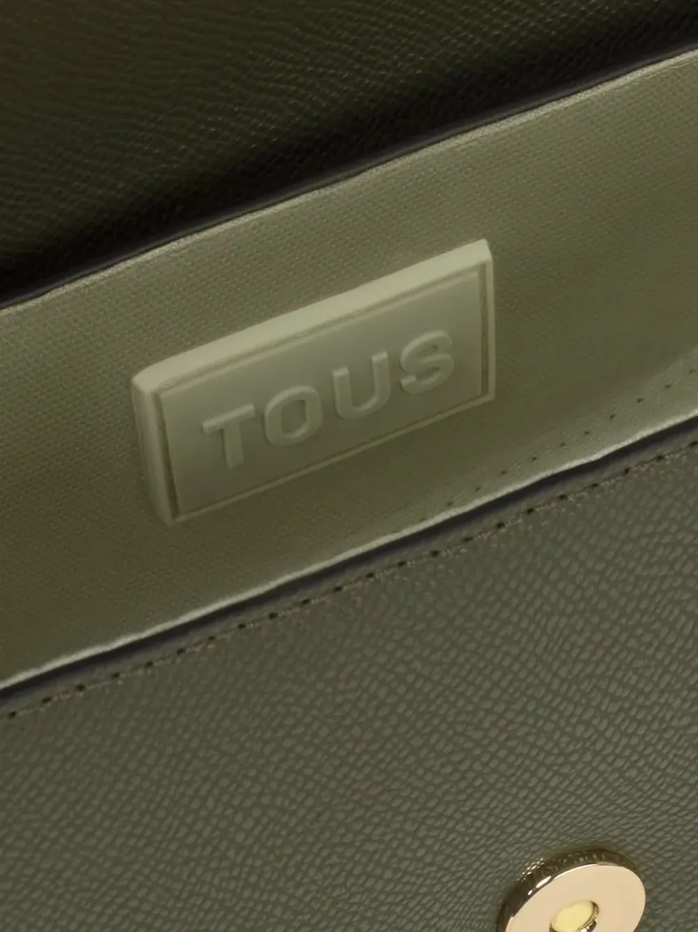 TOUS logo embossed satchel bag Groen
