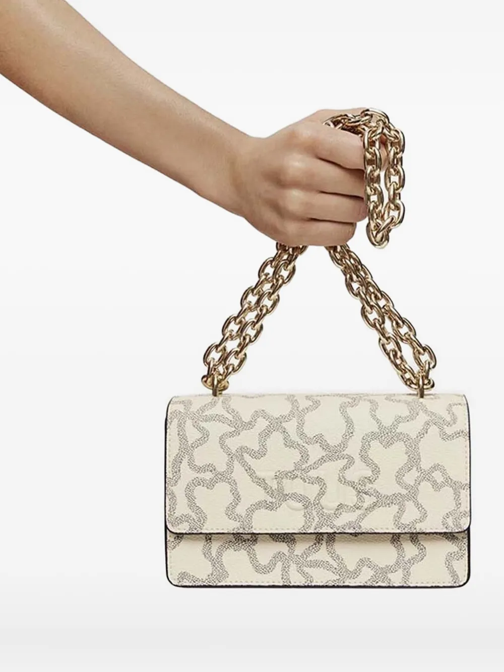 Tous Small Kaos Icon Chain-strap Shoulder Bag In Neutral