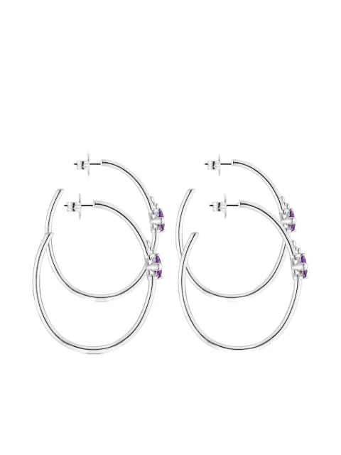 TOUS amethyst-embellished hoop earrings