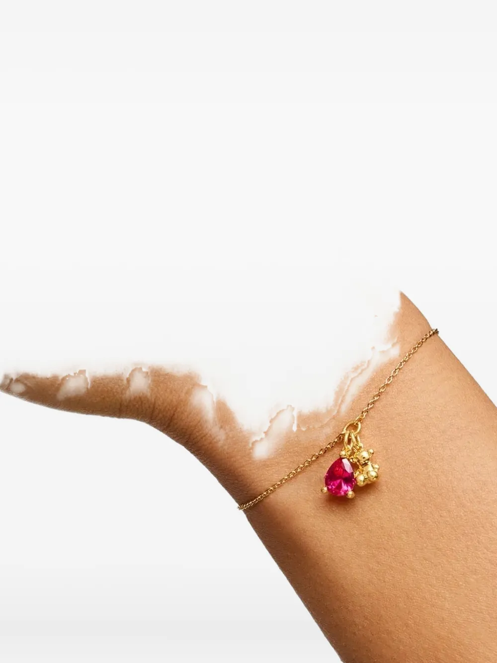 TOUS Armband met beervormige bedel en robijn - Goud