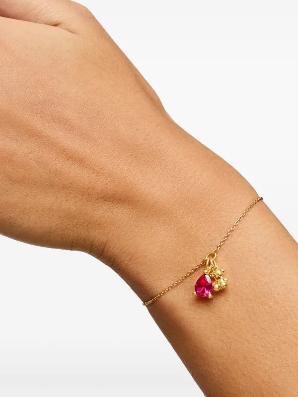 TOUS Ruby Bear Charm Bracelet Gold FARFETCH JO