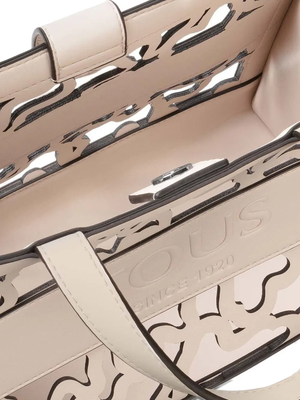 Tous Cut-out Satchel Bag In Neutral