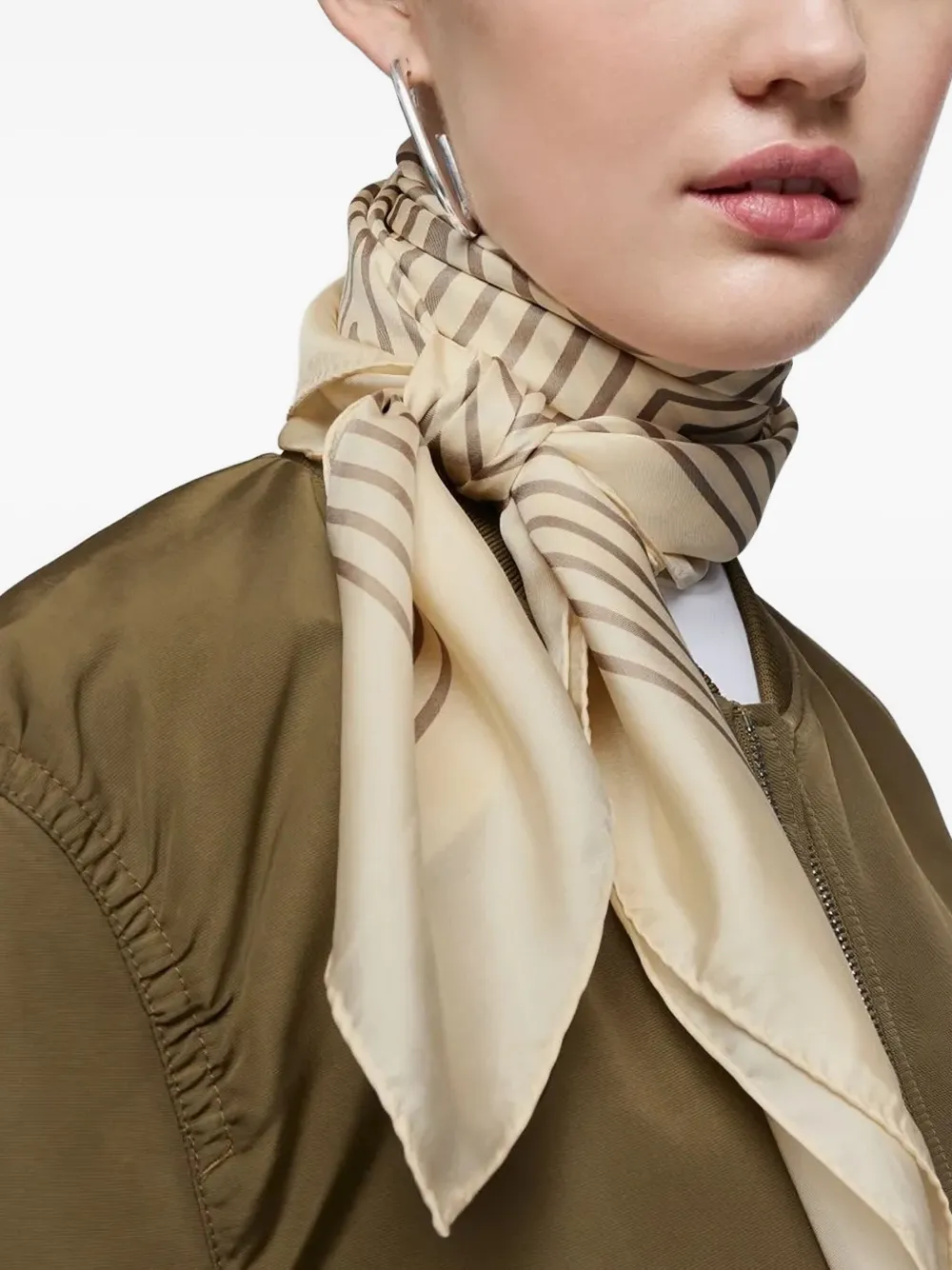 TOUS Gestreepte sjaal - Beige