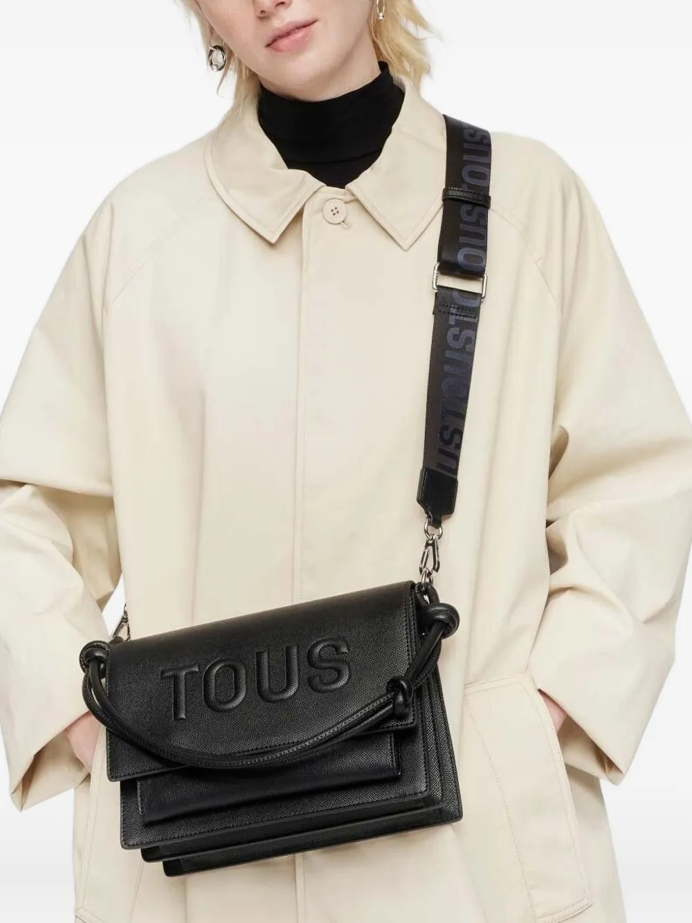 Tous Knotted-handle Crossbody Bag In Black