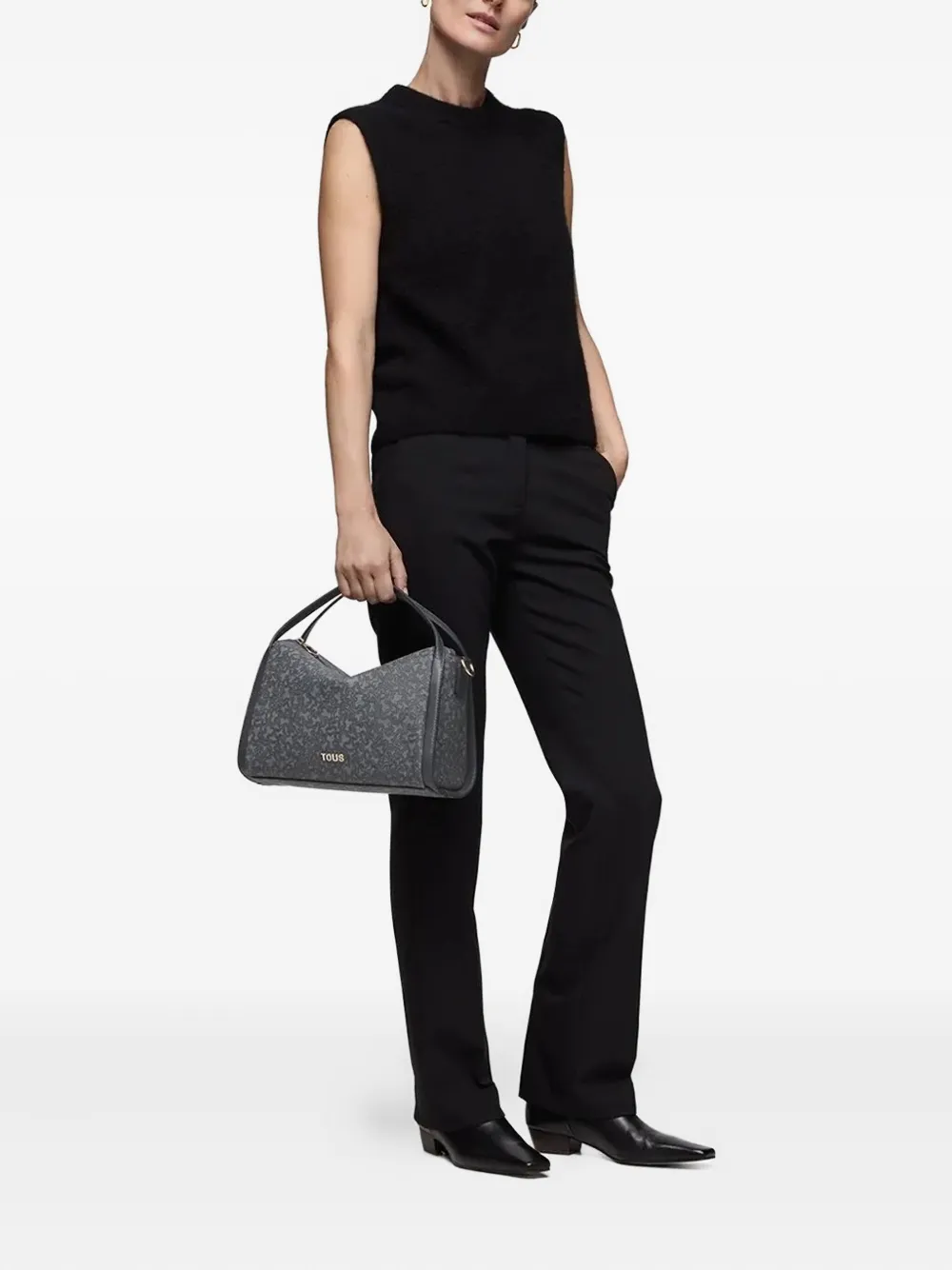 Tous Leather Tote Bag In Black
