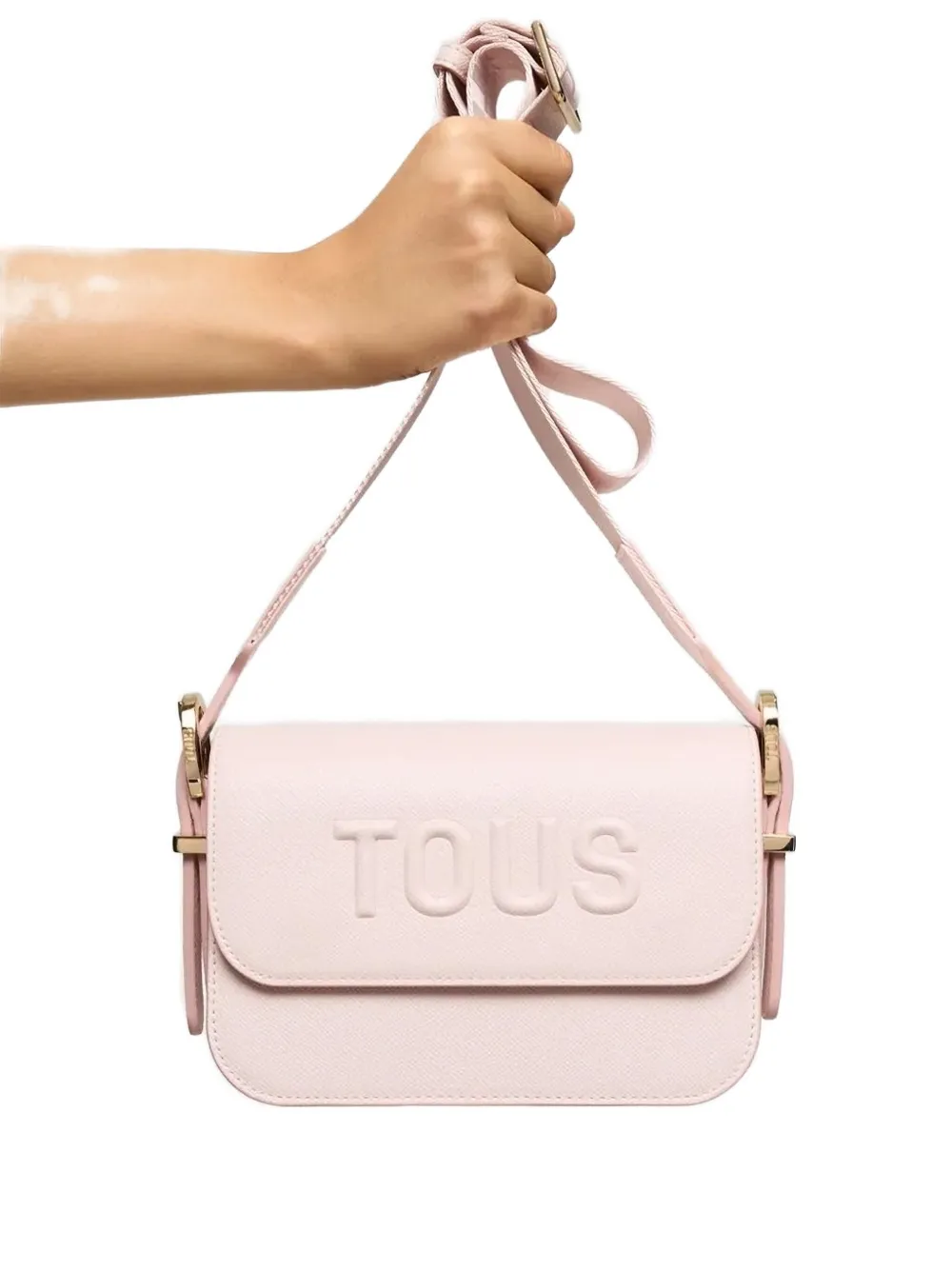 TOUS embossed-logo cross body bag - ピンク TOUS embossed-logo cross body bag - ピンク