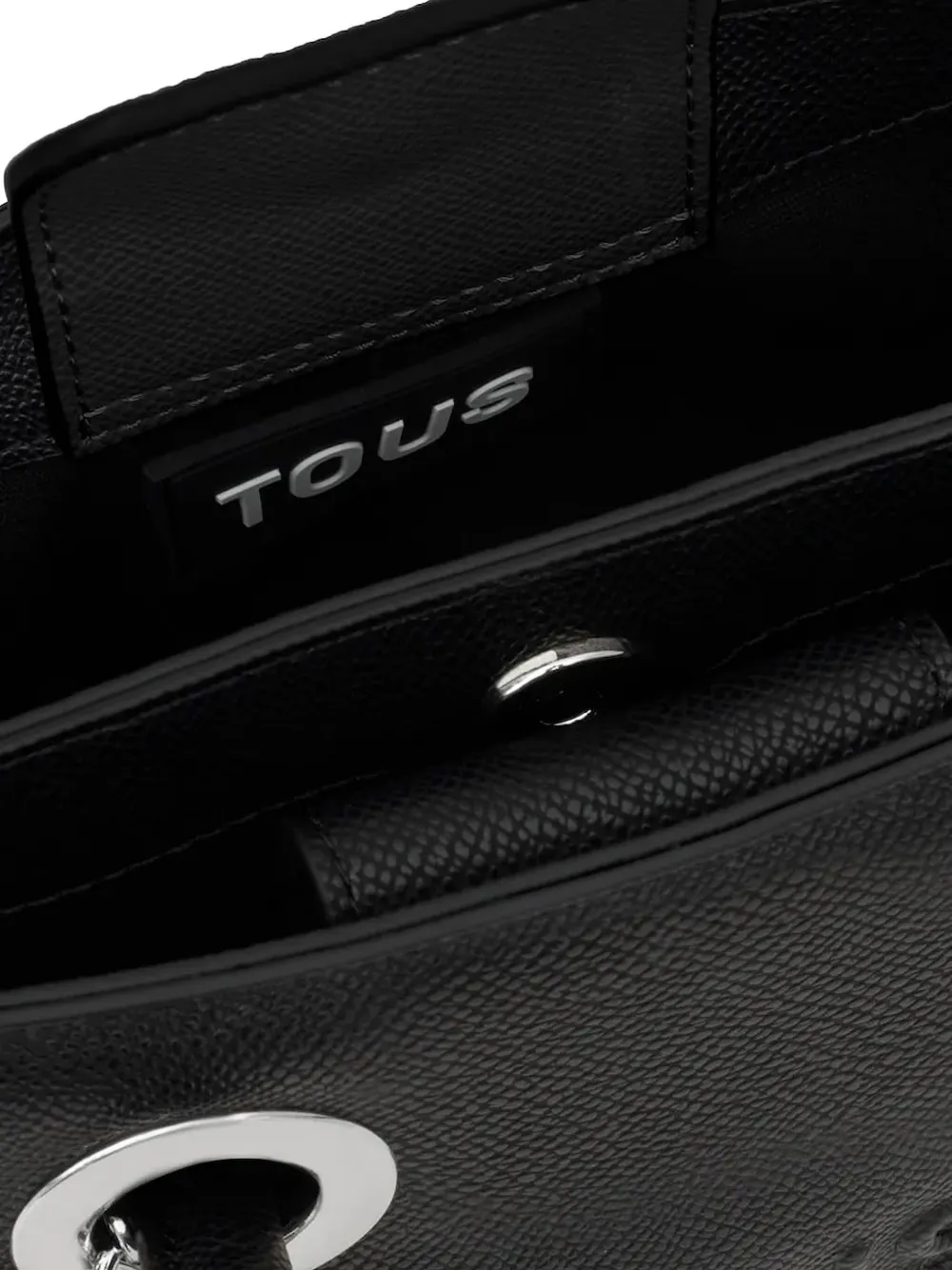 TOUS Poppy kleine shopper met ringdetail Zwart