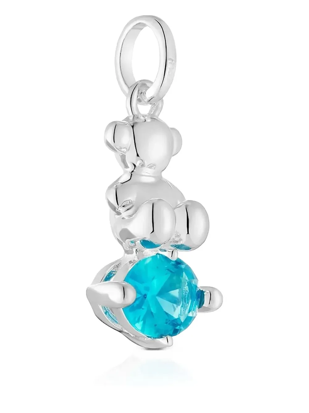 TOUS bear blue-stone necklace pendant - Grigio