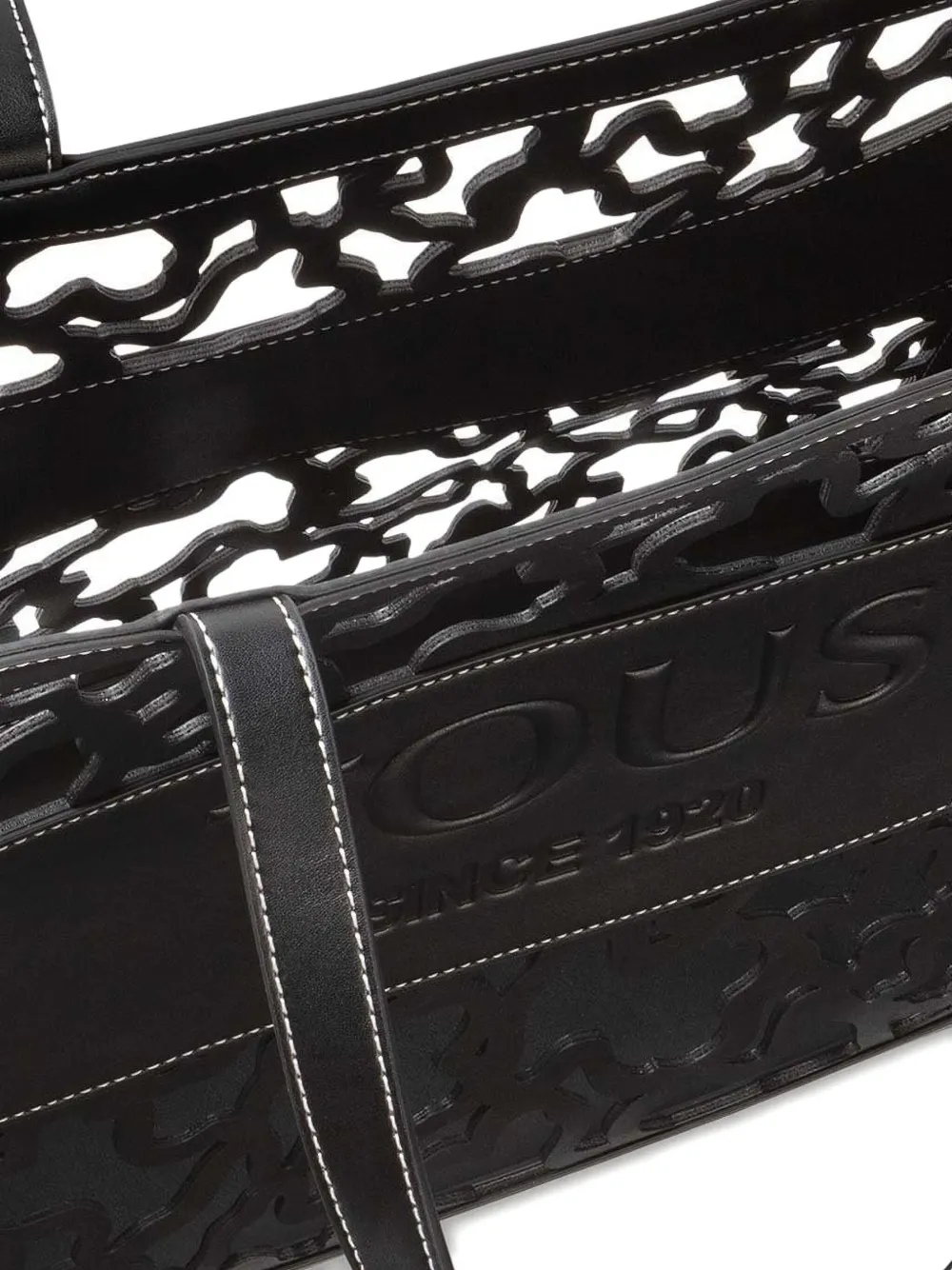 Tous Kaos Cut-out Logo Tote Bag In Black