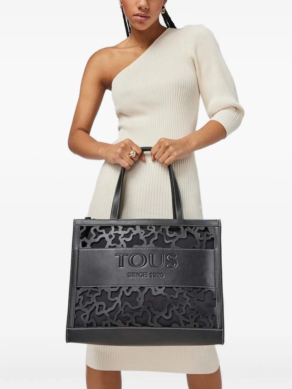 TOUS Kaos shopper met uitgesneden logo Zwart