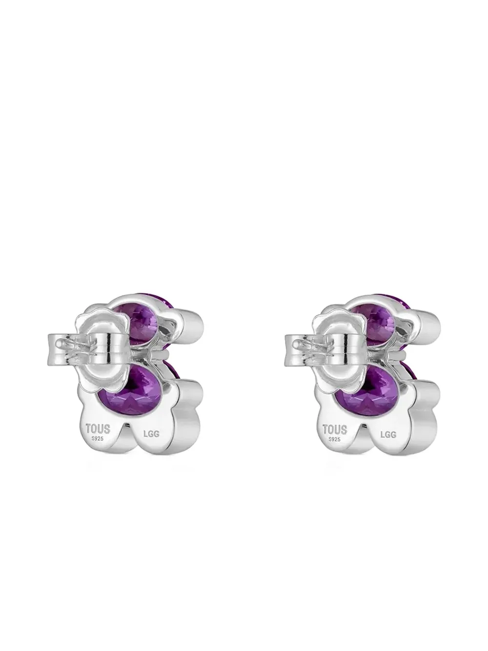 Tous Sapphire-bear Earrings In Purple