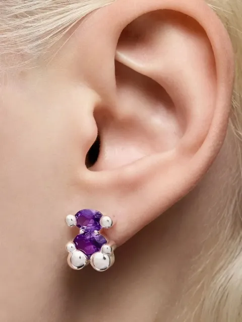 TOUS sapphire-bear earrings