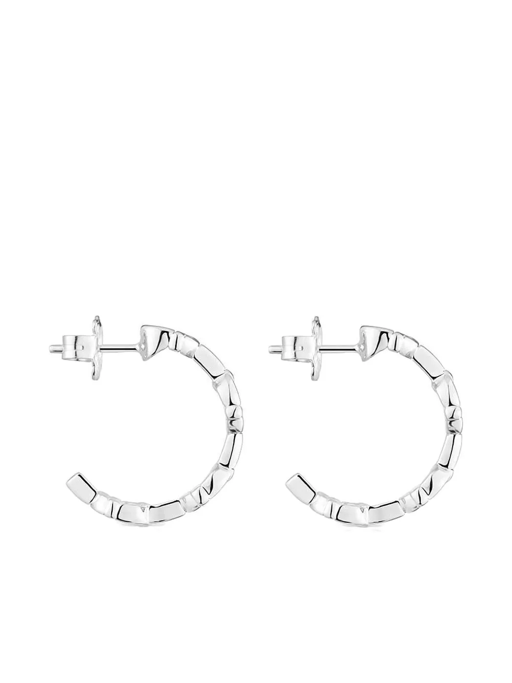 TOUS chain-link hoop earrings - Argento