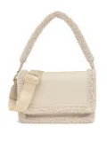 TOUS shearling-trimmed satchel bag - White
