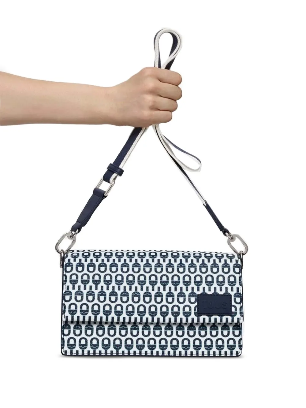 Tous Manifesto Monogram-patterned Cross-body Bag In Blue