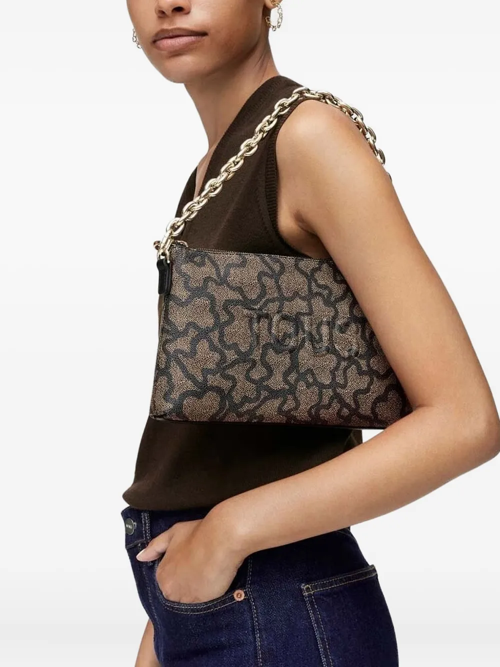 Tous Kaos Icon Logo Shoulder Bag In Black