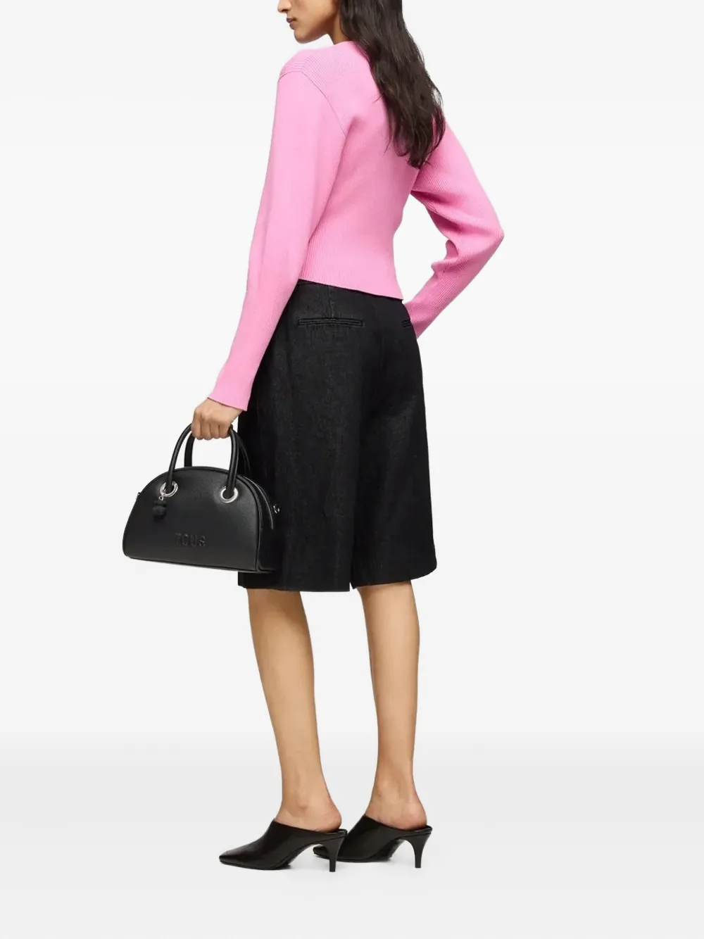 Tous Small Bowling Dome-shaped Cross Body Bag In Black