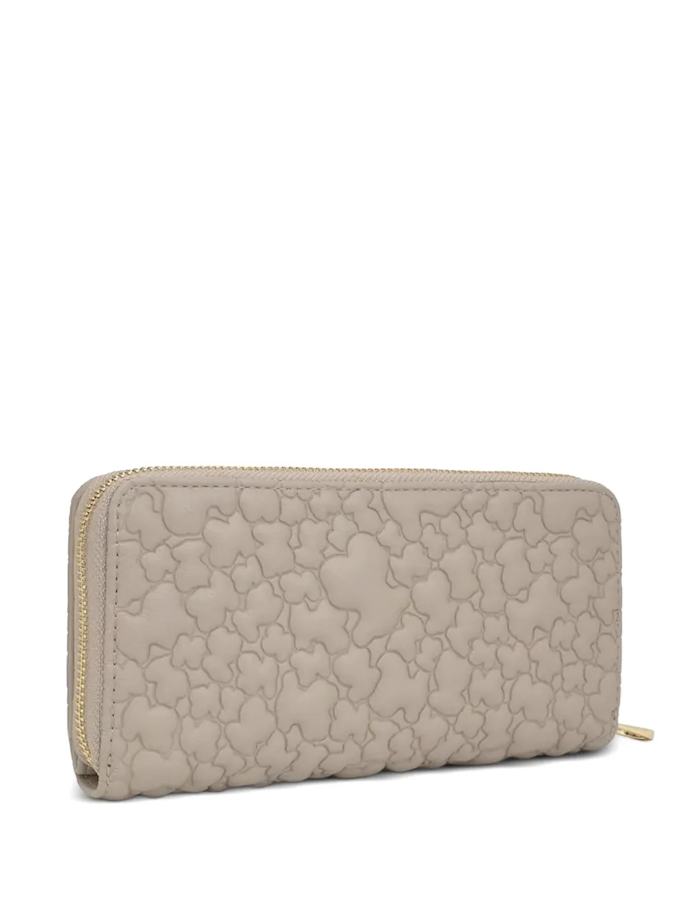 Tous Bear-embossed Zip-around Wallet In Neutral