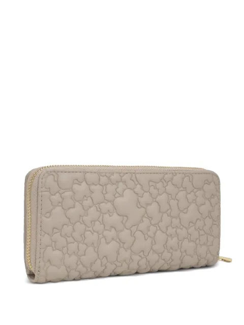 TOUS bear-embossed zip-around wallet