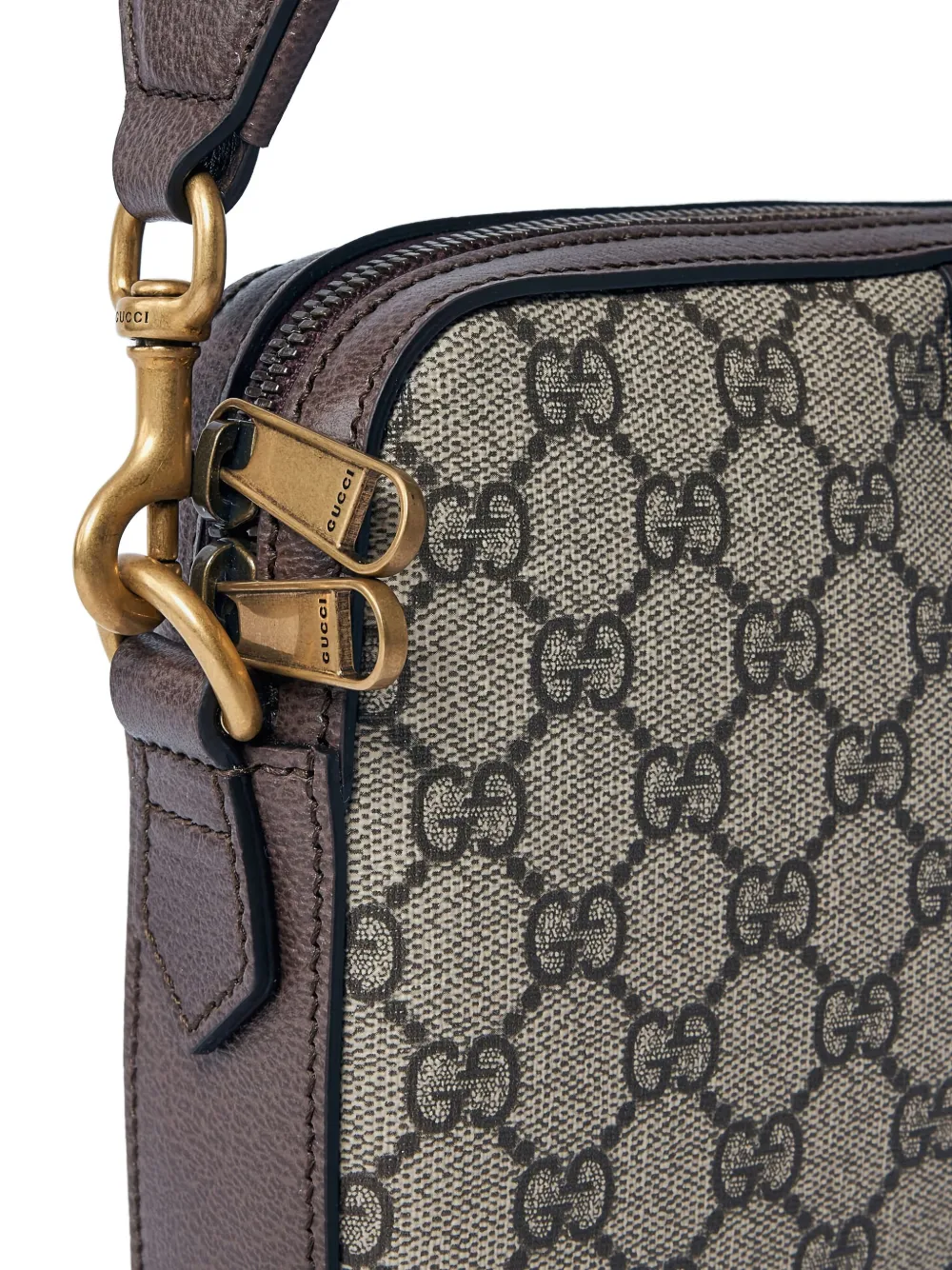 Gucci GG Supreme canvas crossbodytas Bruin