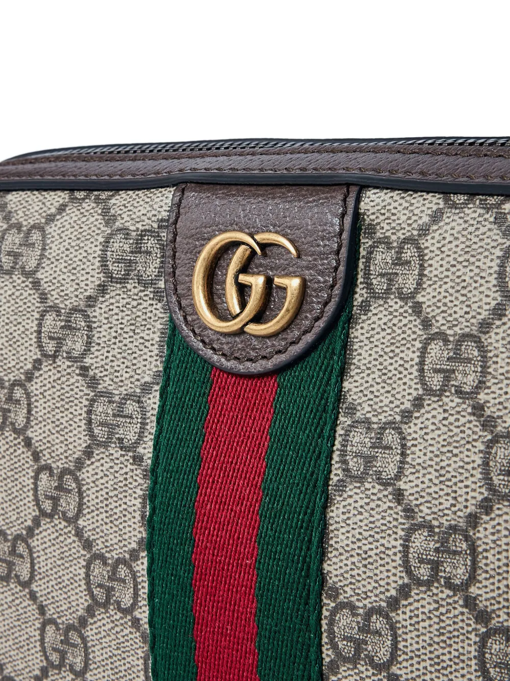 Gucci GG Supreme canvas crossbodytas Bruin