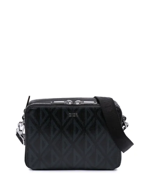 Christian Dior Pre-Owned 2022 Coated Canvas CD Diamond Zipped Pouch with Strap crossbody bag