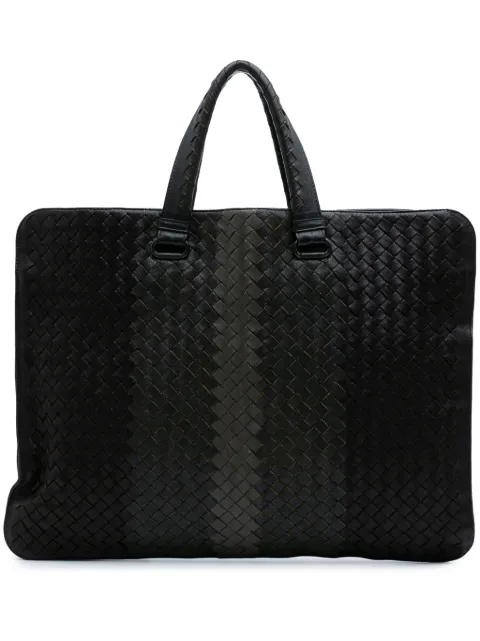 Bottega Veneta Pre-Owned 2012-2024 Nappa Intrecciato Club Fume Briefcase business bag