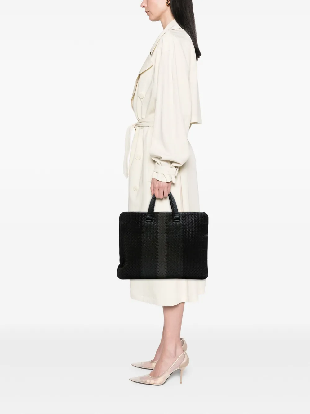 Bottega Veneta Pre-Owned 2012-2024 ナッパ イントレチャート クラブフュメ イントレチャート ブリーフケース ビジネスバッグ | プレオウンド | Image 2