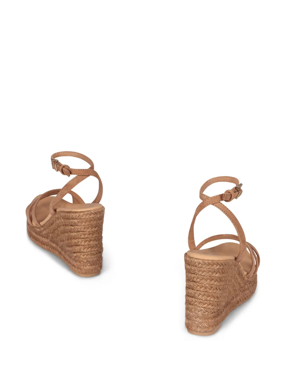 Manebi 100mm Hamptons suede espadrilles Neutrals