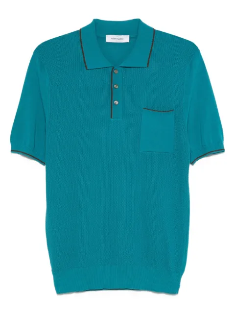 Gran Sasso ribbed pocketed polo shirt