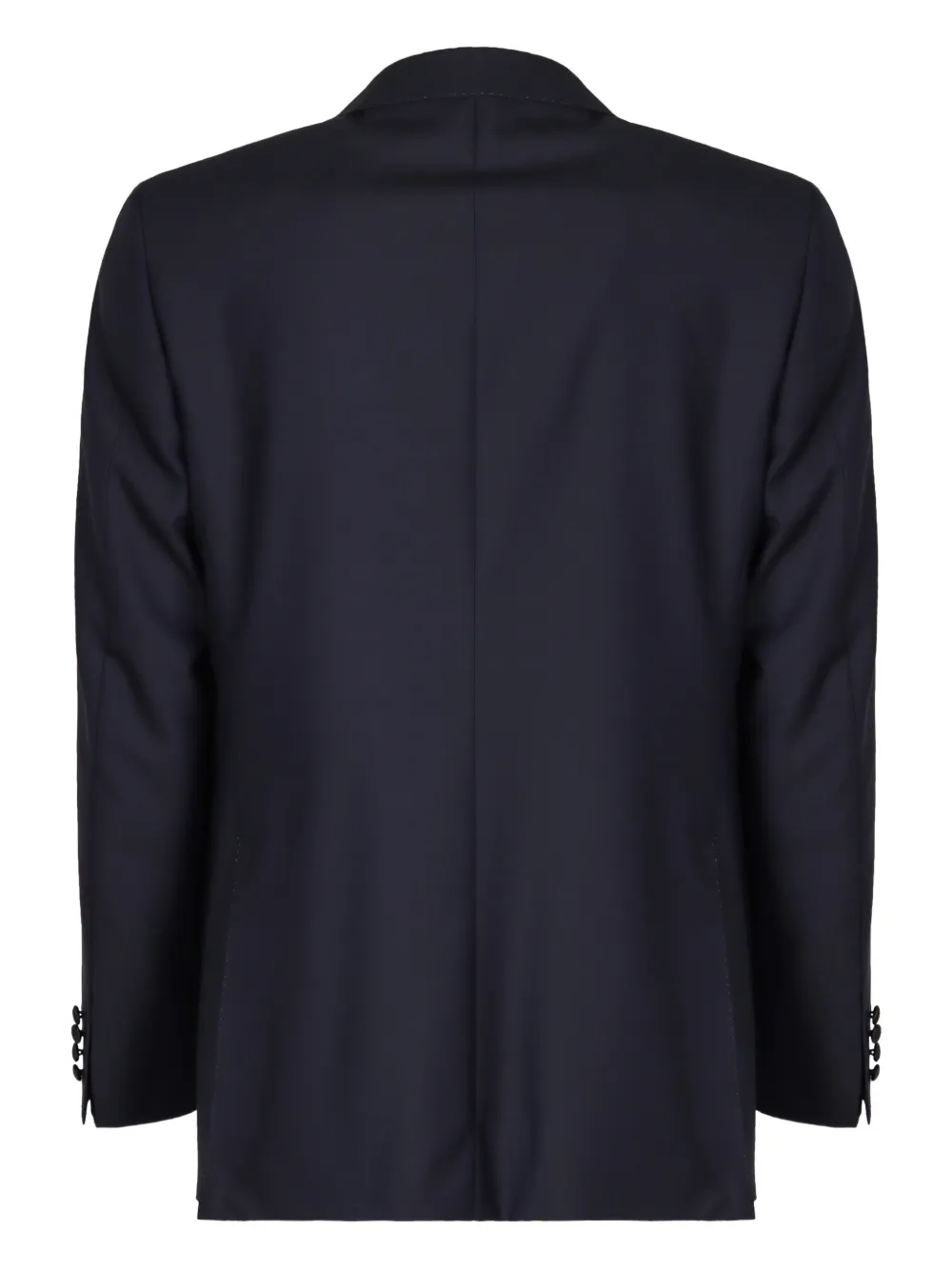 Canali satin-lapel wool suit Blauw