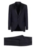 Canali satin-lapel wool suit - Blue