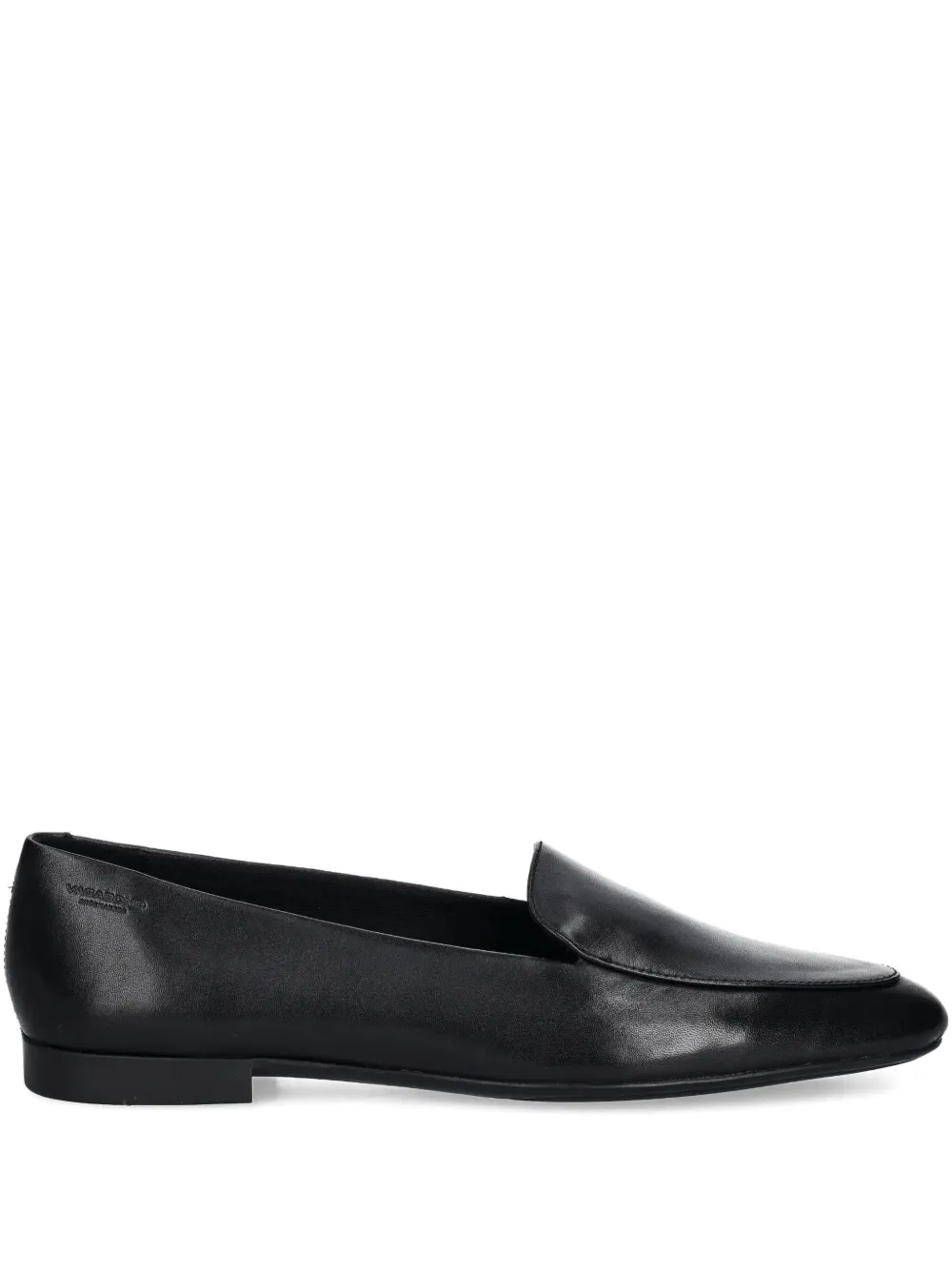 VAGABOND almond-toe leather loafers Black