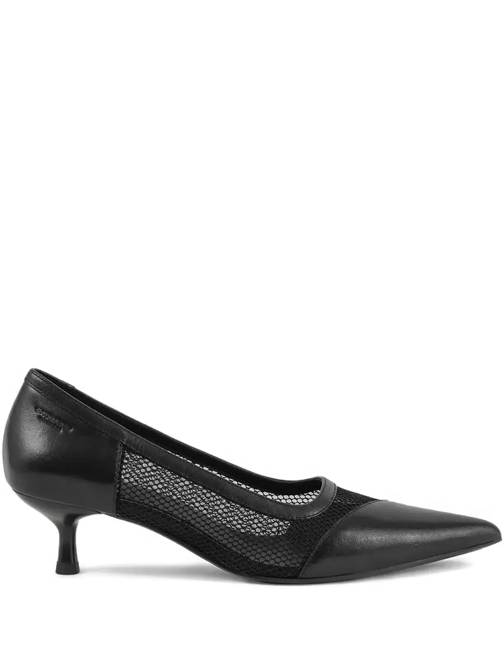 VAGABOND 47mm Lykke leather mesh pumps Black