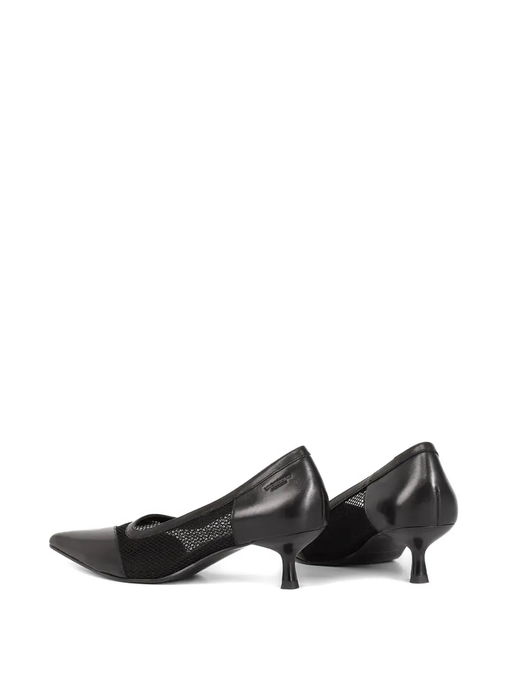VAGABOND 47mm Lykke leather mesh pumps Black