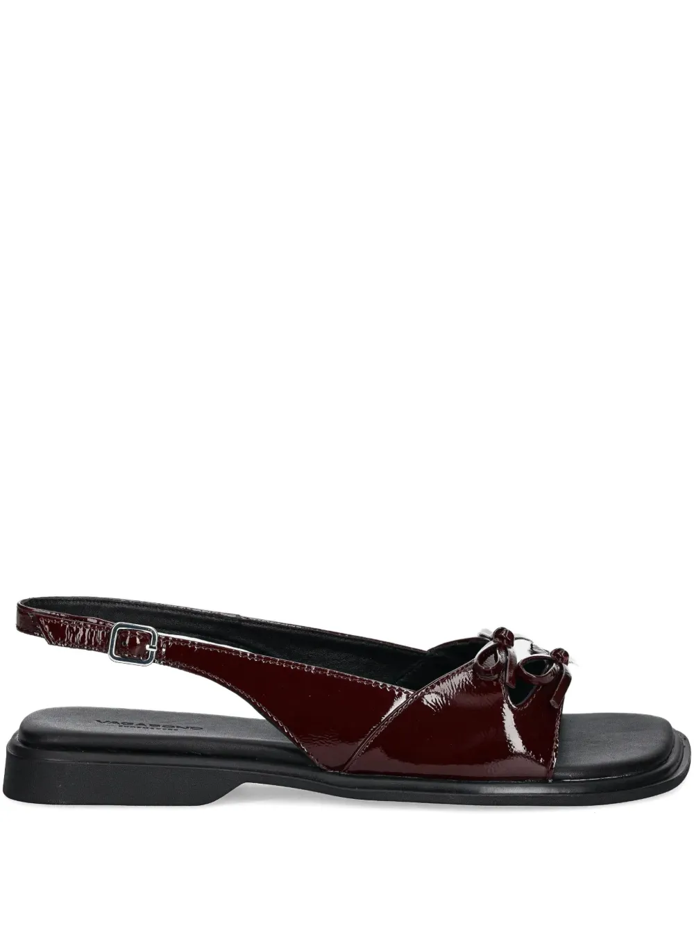 VAGABOND Izzy patent bow slingback sandals Red