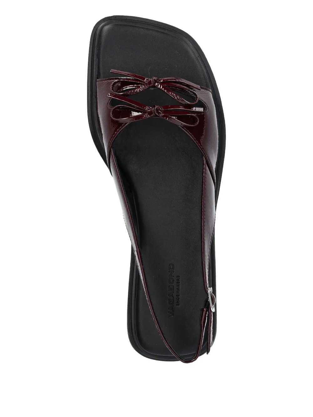 VAGABOND Izzy patent bow slingback sandals Red