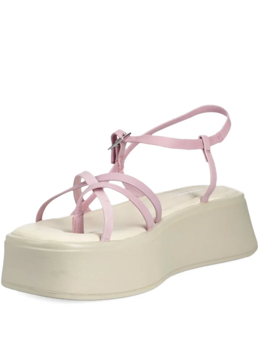 VAGABOND 50mm crossover-strap platform sandals Pink