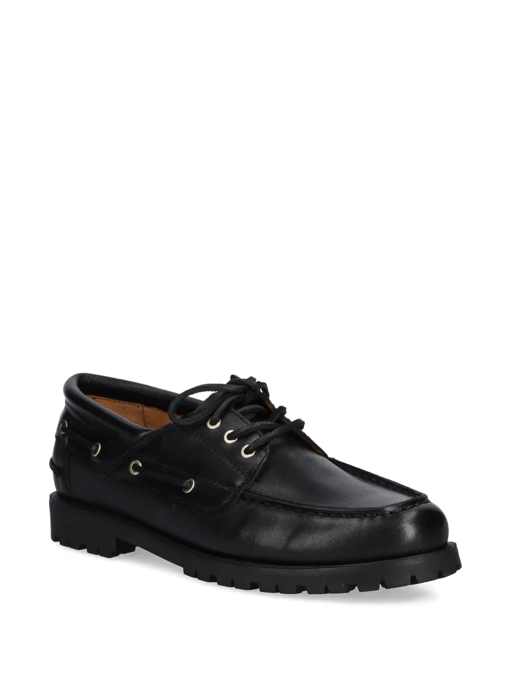VAGABOND Joslyn leather lace-up boat shoes Black