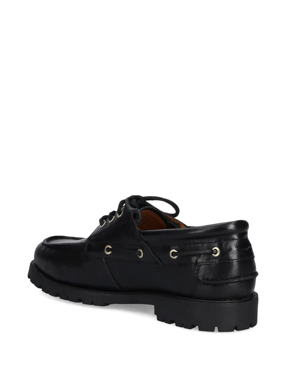 VAGABOND Joslyn leather lace-up boat shoes Black