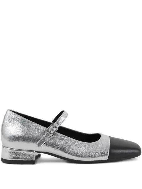 VAGABOND 25mm Debbi metallic-leather pumps