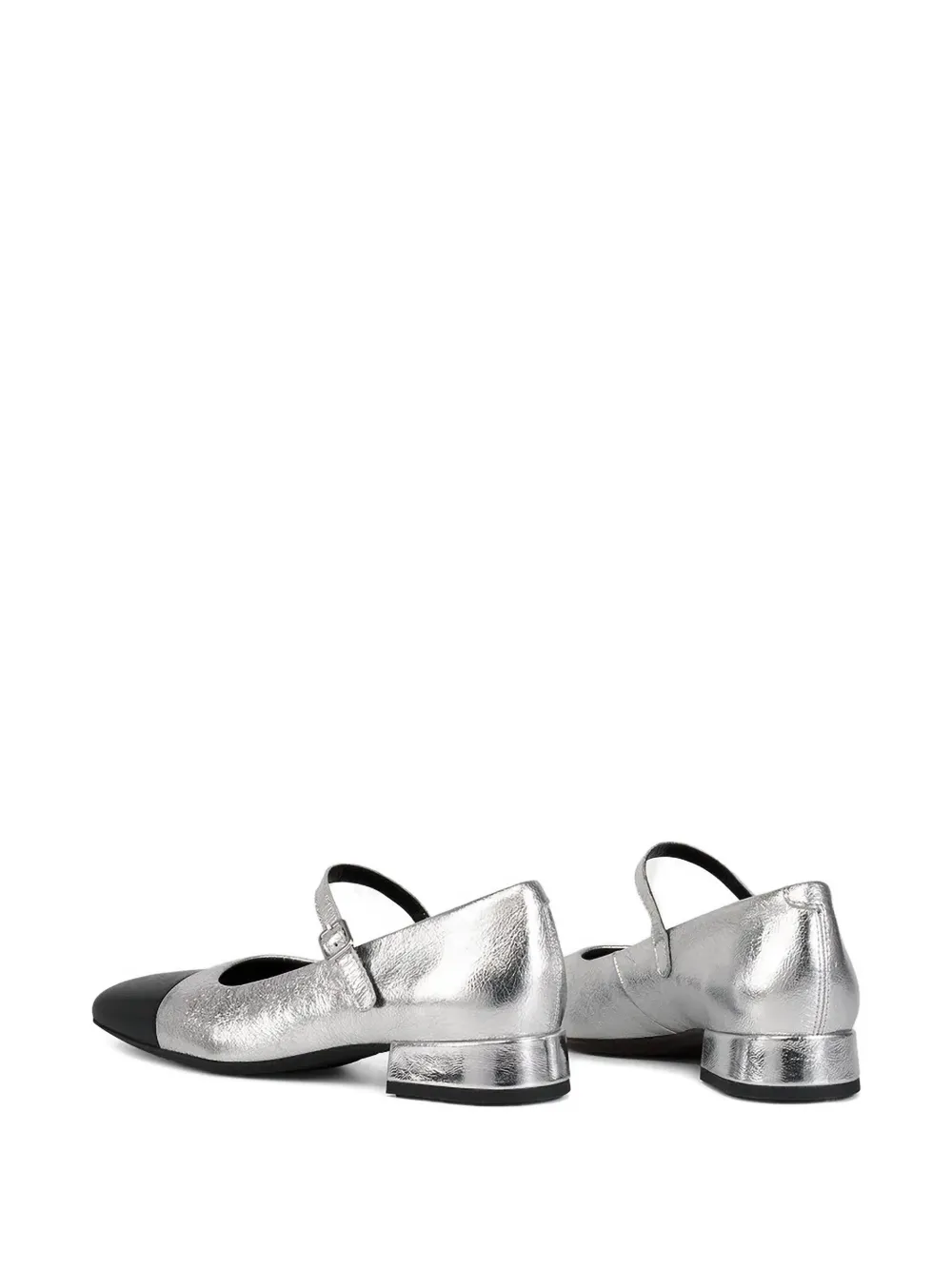 VAGABOND 25mm Debbi metallic-leather pumps Silver