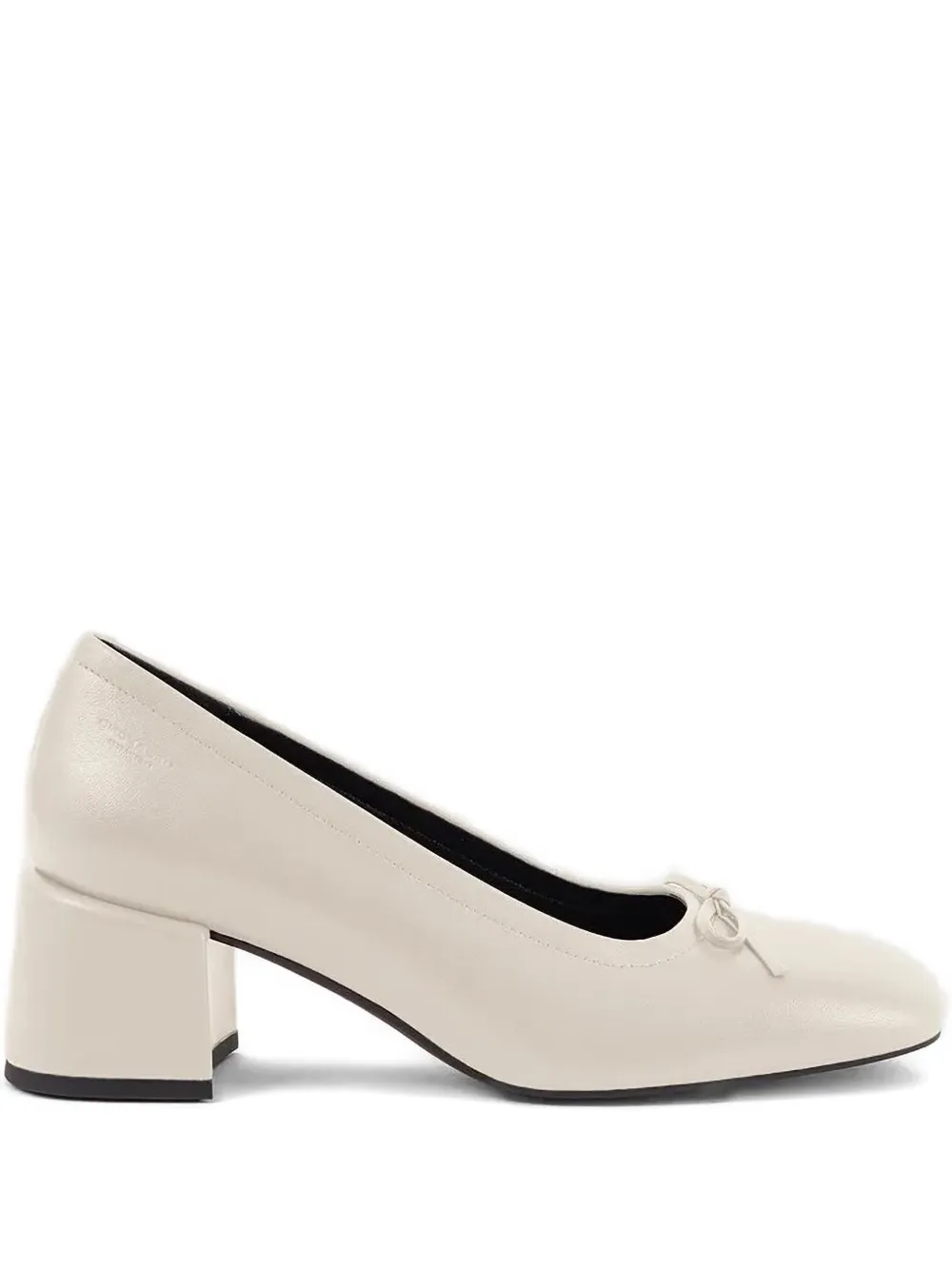VAGABOND 55mm Adison block-heel bow pumps Neutrals