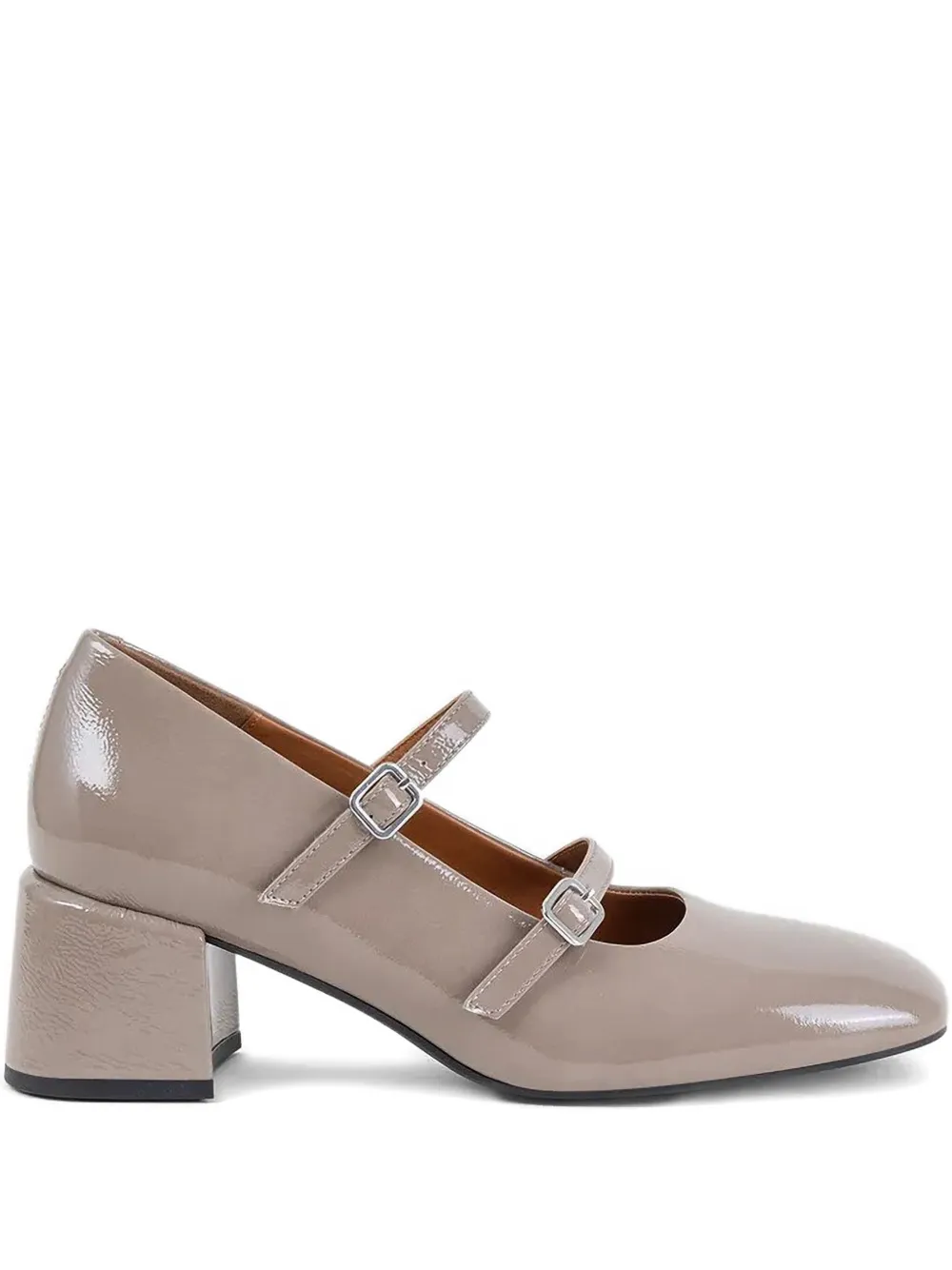VAGABOND 55mm Adison double-buckle block-heel pumps Neutrals