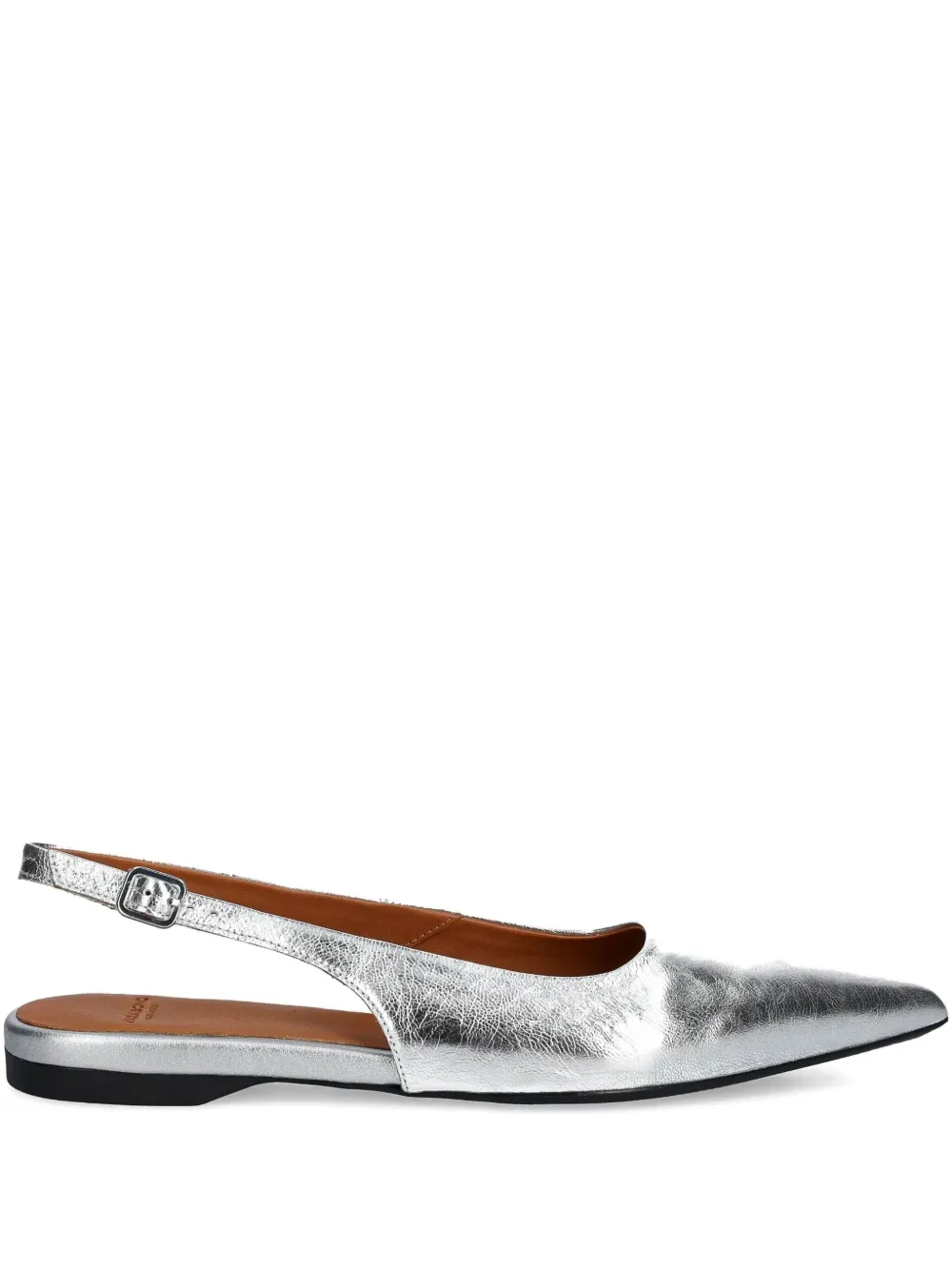 VAGABOND Hermine slingback ballerina's met puntige neus Zilver