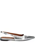 VAGABOND Hermine slingback pointed-toe ballet flats - Silver
