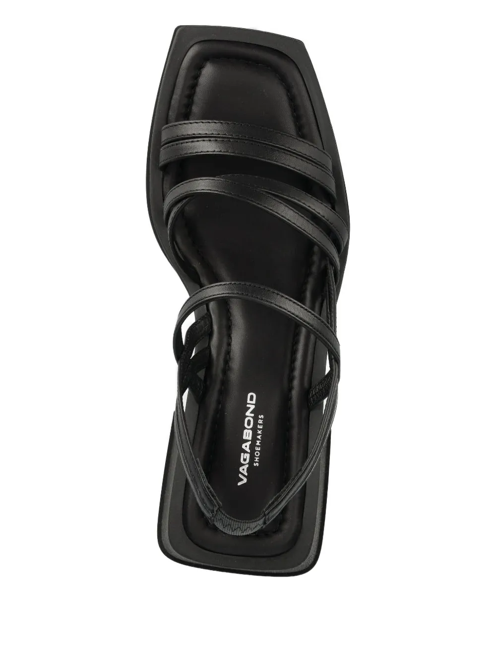 VAGABOND 67mm platform crisscross sandals Black