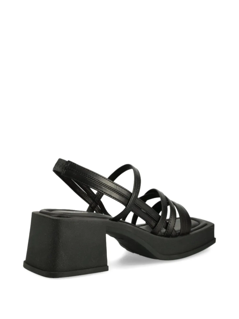 VAGABOND 67mm platform crisscross sandals Black