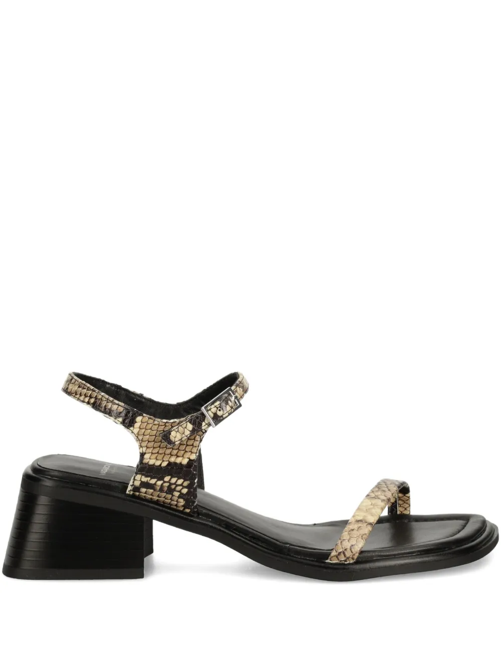 VAGABOND Ines snakeskin block-heel sandals Neutrals